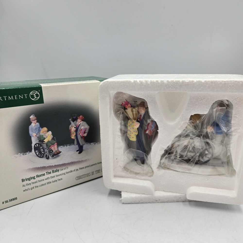 New Vtg Dept 56 Bringing Home The Baby Heritage Village #56.58909 NOS‎
